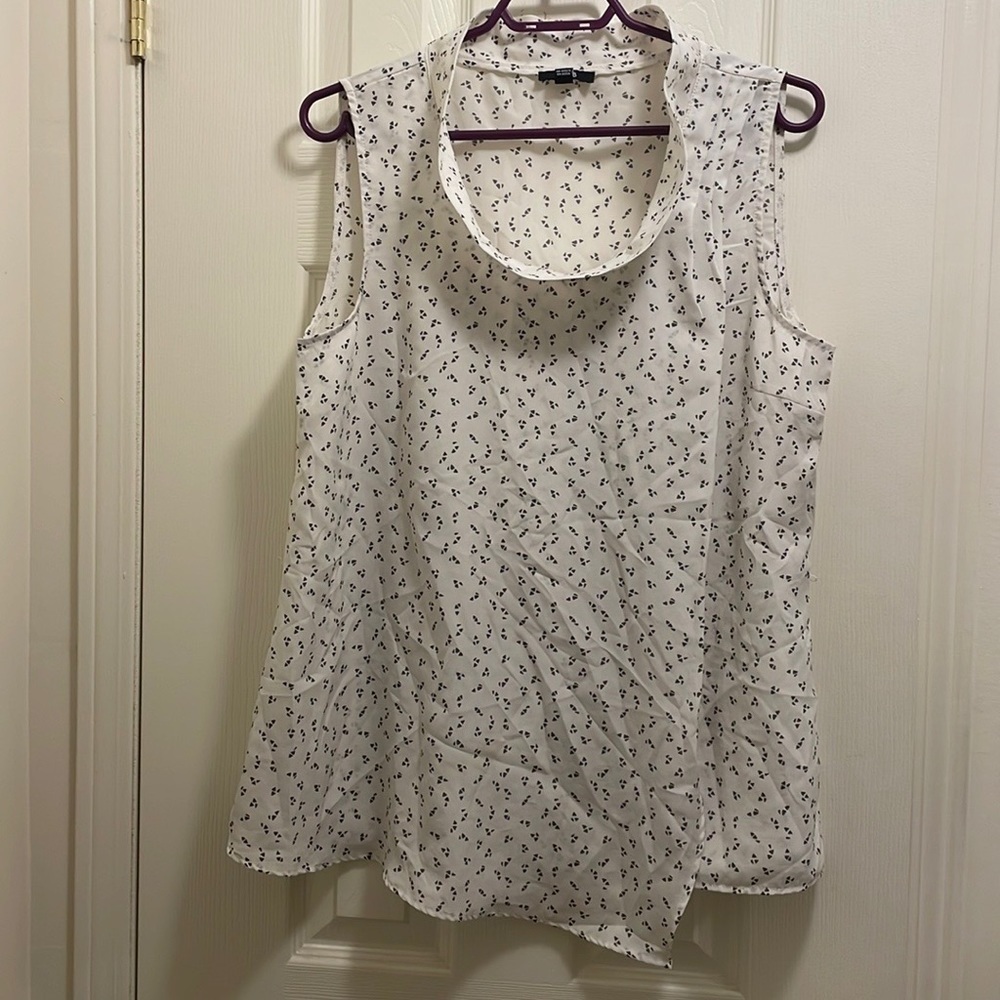 Jacob Geometric Sheer Sleeveless Blouse